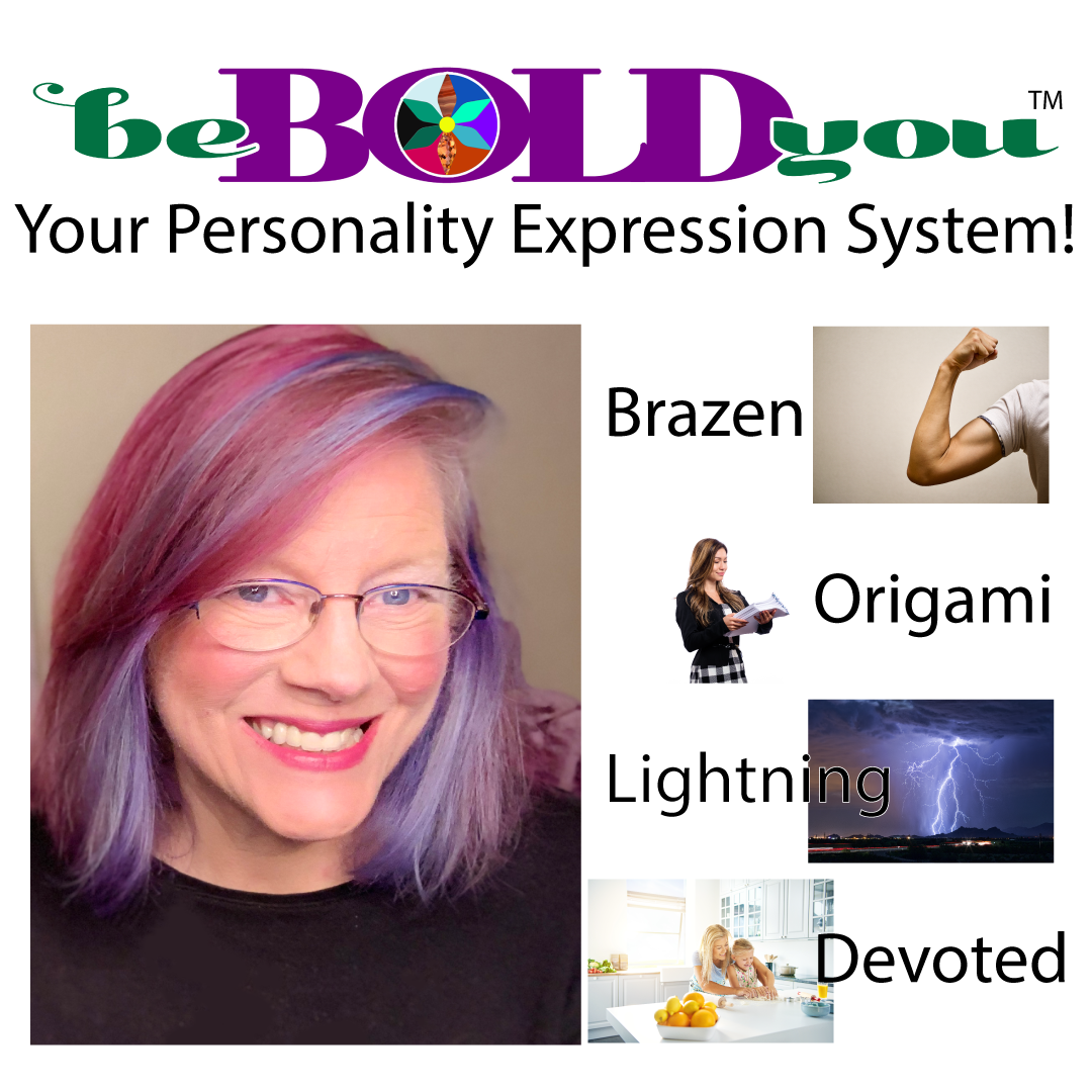BeBoldYou Personality Expressions Systems - the Brazen - the Origami - the Lightning - the Devoted.